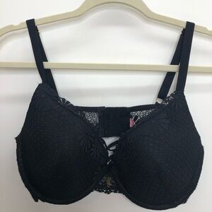 Juicy Couture black padded cup bra